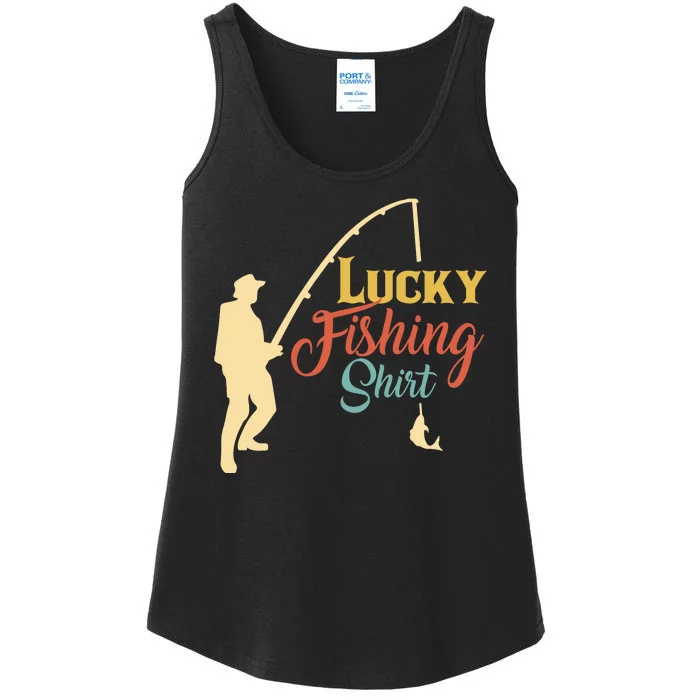 Lucky Fishing Gift For Fishing Dad Ladies Essential Tank