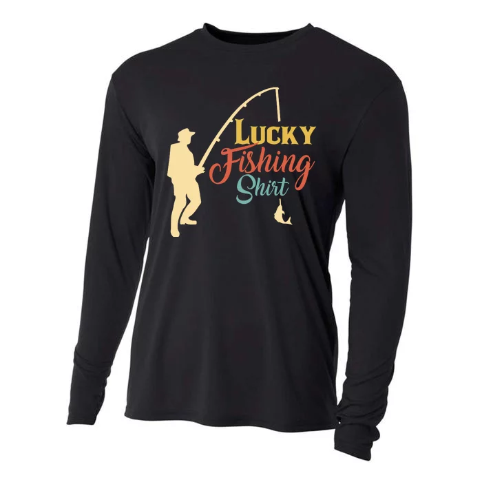 Lucky Fishing Gift For Fishing Dad Cooling Performance Long Sleeve Crew