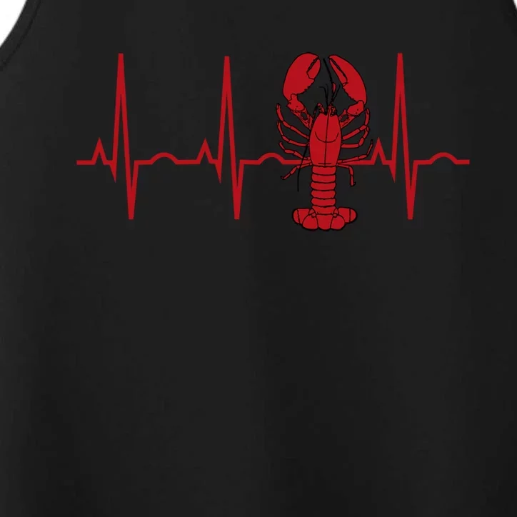 Lobster Funny Gift Lobster Heartbeat Hooded Gift Gift Performance Tank