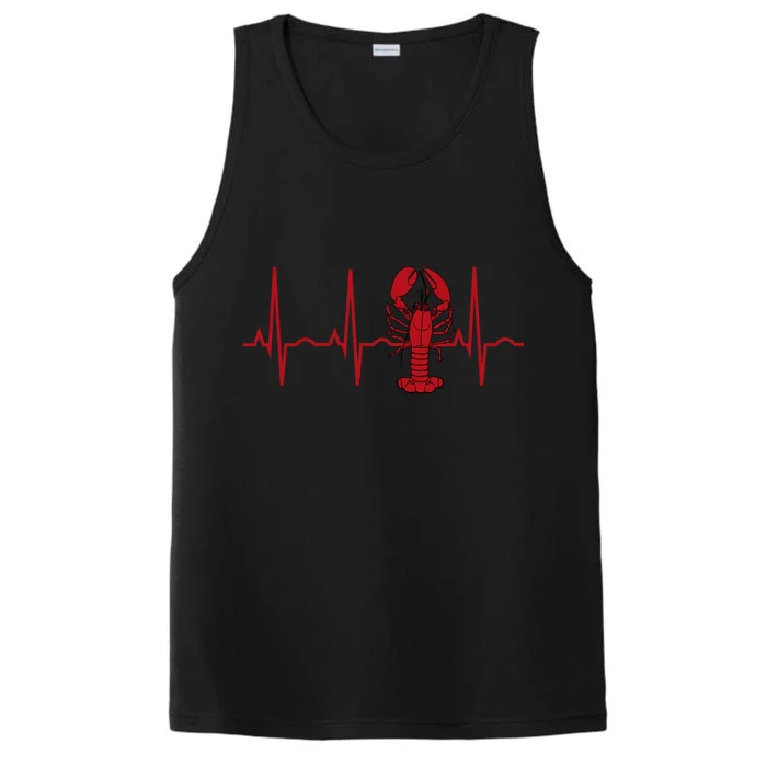 Lobster Funny Gift Lobster Heartbeat Hooded Gift Gift Performance Tank