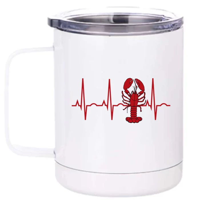 Lobster Funny Gift Lobster Heartbeat Hooded Gift Gift Front & Back 12oz Stainless Steel Tumbler Cup