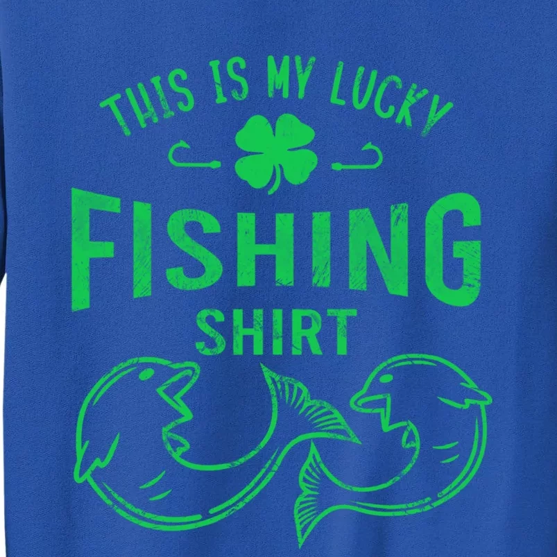 Lucky Fishing Gift Funny Shamrock Fisher Gift Gift Sweatshirt