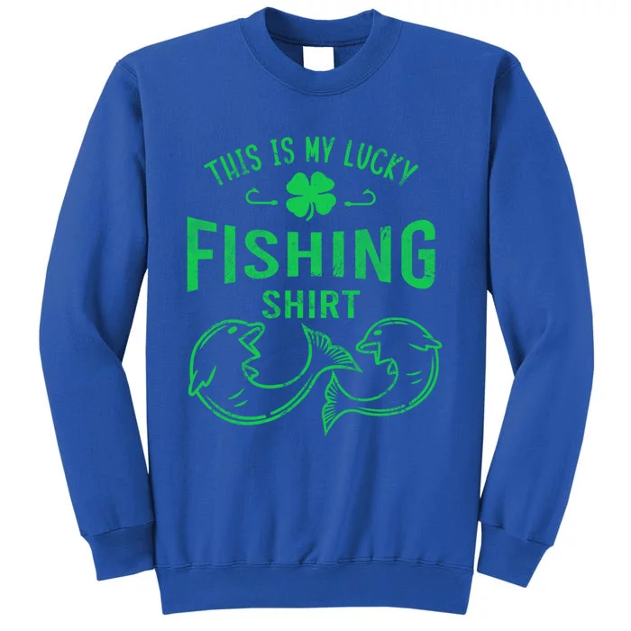 Lucky Fishing Gift Funny Shamrock Fisher Gift Gift Sweatshirt