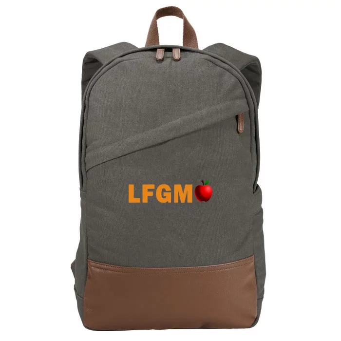 LFGM Teachers Apple Cotton Canvas Backpack