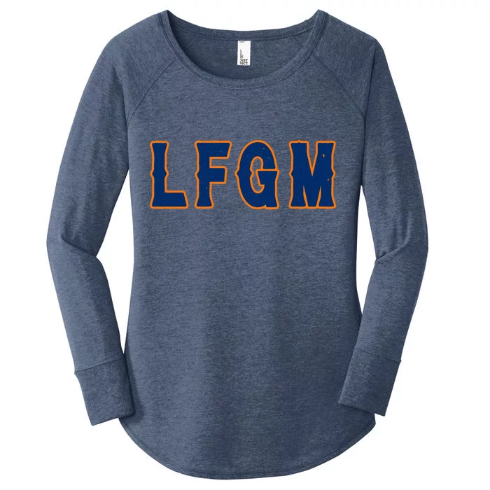 LFGM Vintage Baseball Fans Catchers Pitchers Women's Perfect Tri Tunic Long Sleeve Shirt