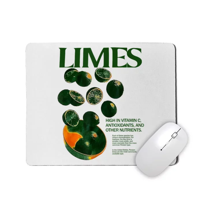 Limes Funny High In Vitamin C Antioxidants Other Nutrients Mousepad