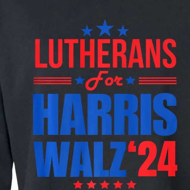 Lutherans For Harris Walz 2024 Presidential Election Kamala Cropped Pullover Crew