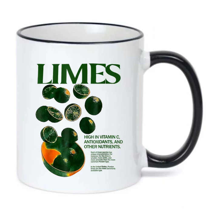 Limes Funny High In Vitamin C Antioxidants Other Nutrients Black Color Changing Mug