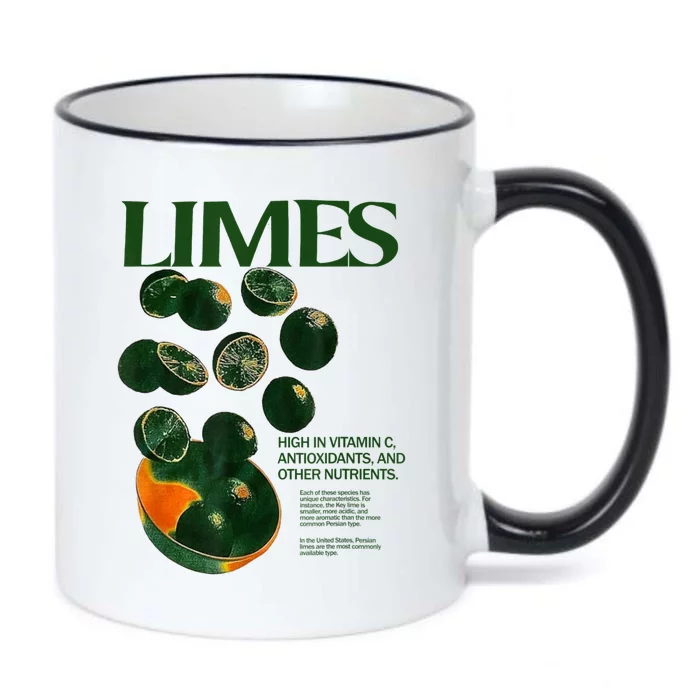 Limes Funny High In Vitamin C Antioxidants Other Nutrients Black Color Changing Mug