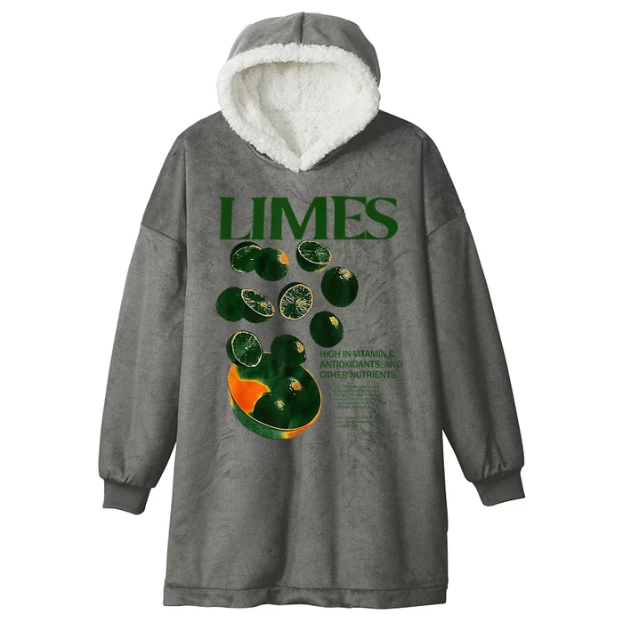 Limes Funny High In Vitamin C Antioxidants Other Nutrients Hooded Wearable Blanket