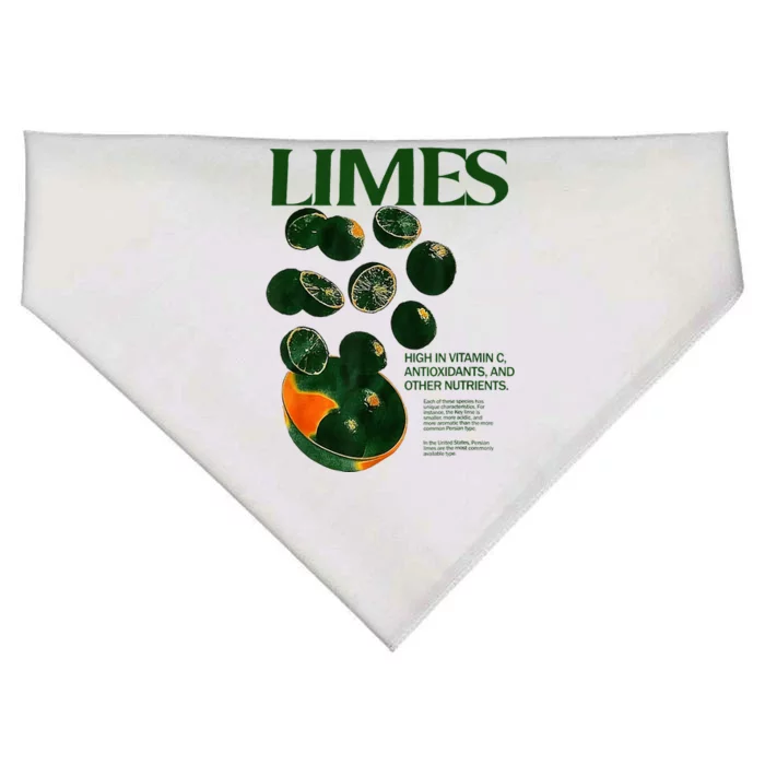 Limes Funny High In Vitamin C Antioxidants Other Nutrients USA-Made Doggie Bandana