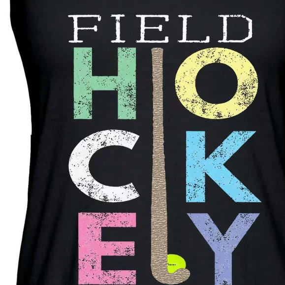 Love Field Hockey Fun Birthday Gift Product Ladies Essential Flowy Tank