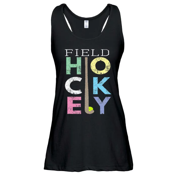 Love Field Hockey Fun Birthday Gift Product Ladies Essential Flowy Tank