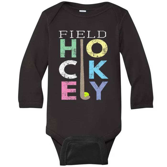 Love Field Hockey Fun Birthday Gift Product Baby Long Sleeve Bodysuit