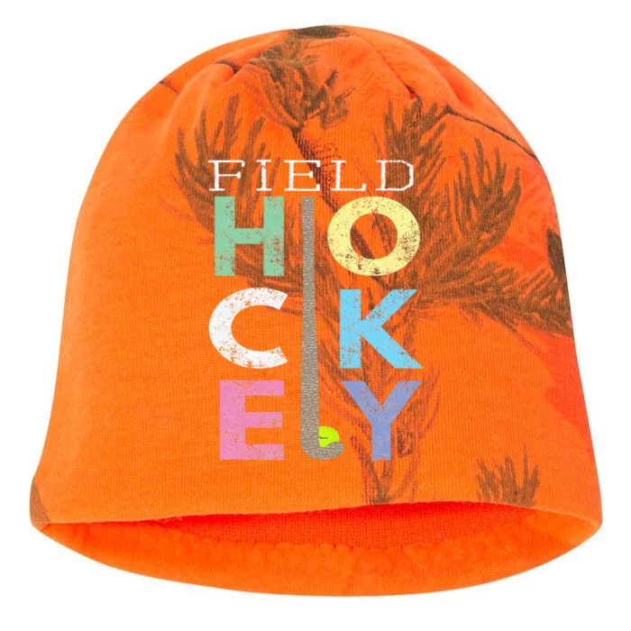 Love Field Hockey Fun Birthday Gift Product Kati - Camo Knit Beanie