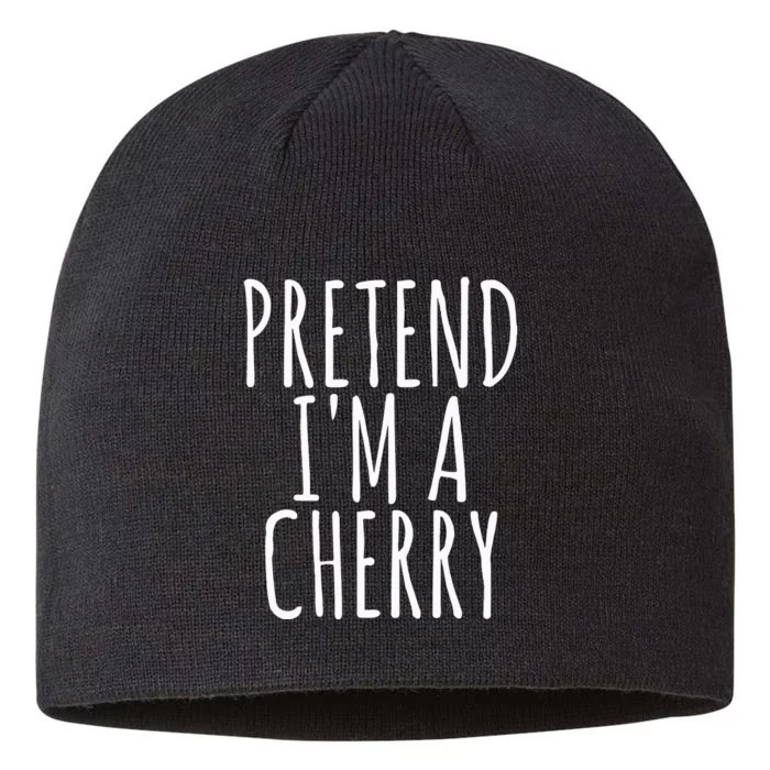 Lazy Funny Halloween Costume Pretend Im A Cherry 8 1/2in Sustainable Knit Beanie