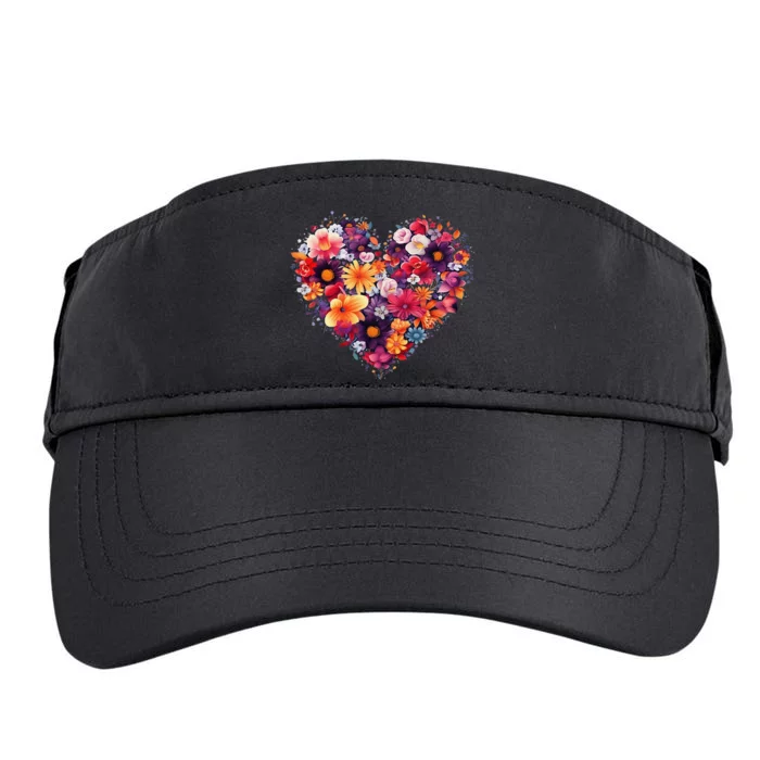 Lovely Flower Hearts Adult Drive Performance Visor