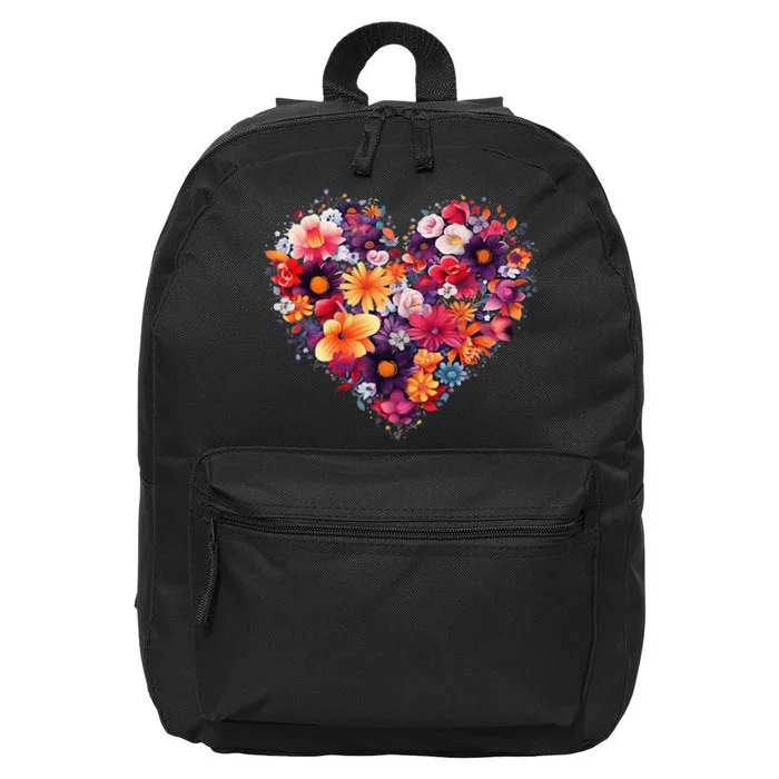 Lovely Flower Hearts 16 in Basic Backpack