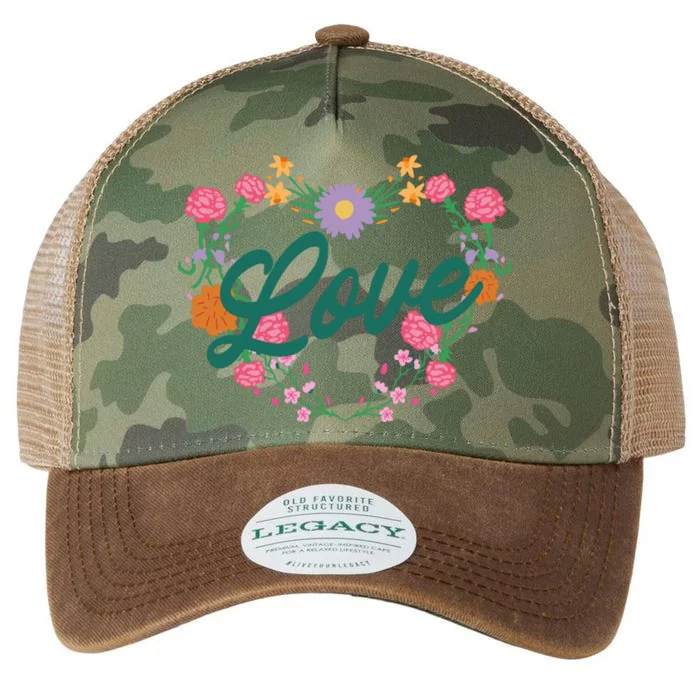 Love Floral Heart Legacy Tie Dye Trucker Hat