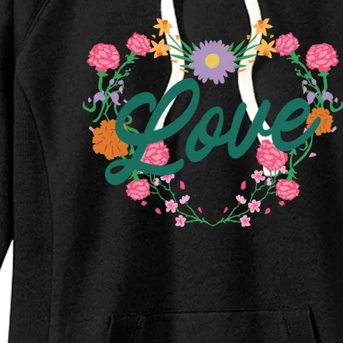 Love Floral Heart Women's Fleece Hoodie