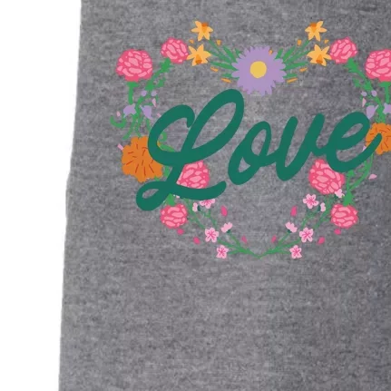 Love Floral Heart Doggie 3-End Fleece Hoodie