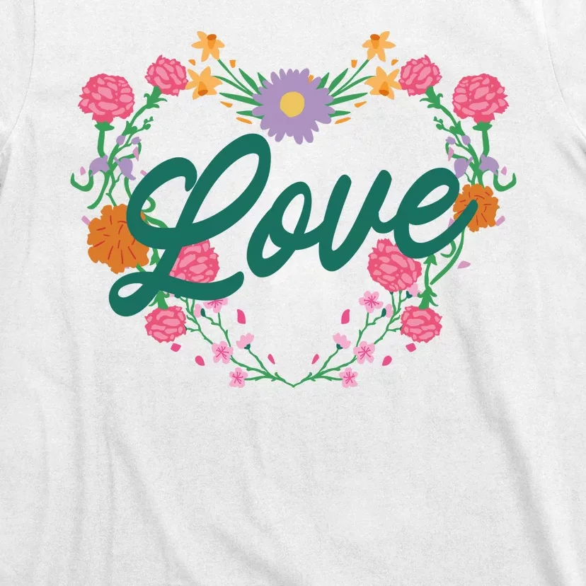 Love Floral Heart T-Shirt