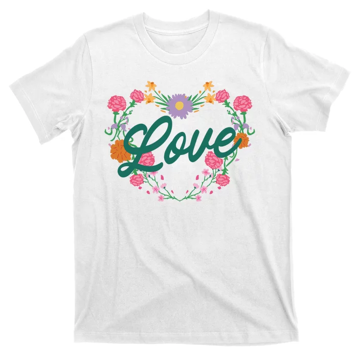 Love Floral Heart T-Shirt