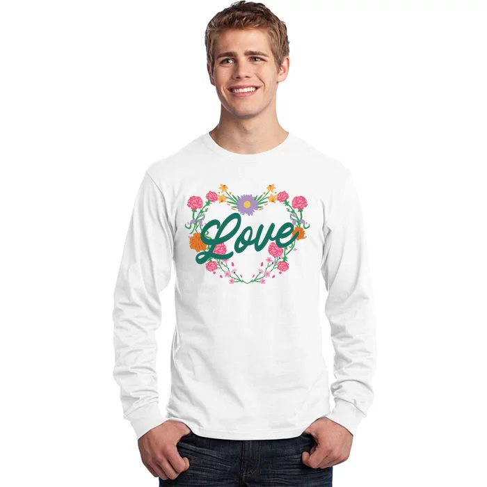 Love Floral Heart Tall Long Sleeve T-Shirt