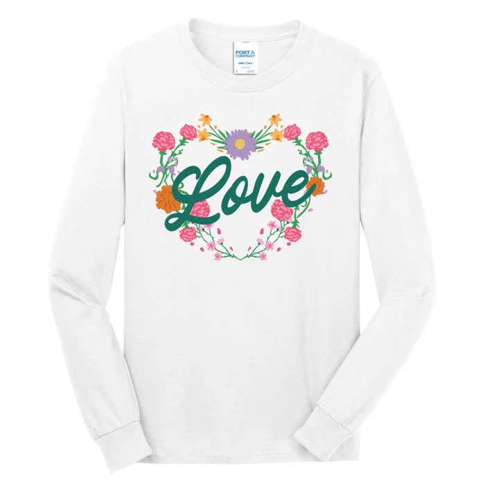 Love Floral Heart Tall Long Sleeve T-Shirt