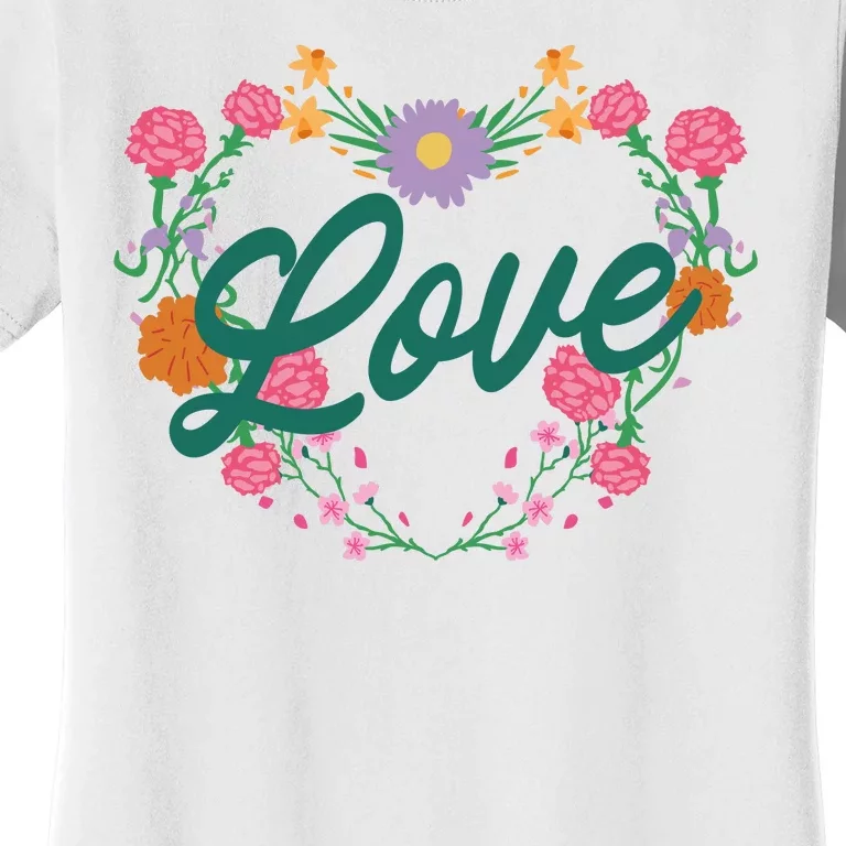 Love Floral Heart Women's T-Shirt