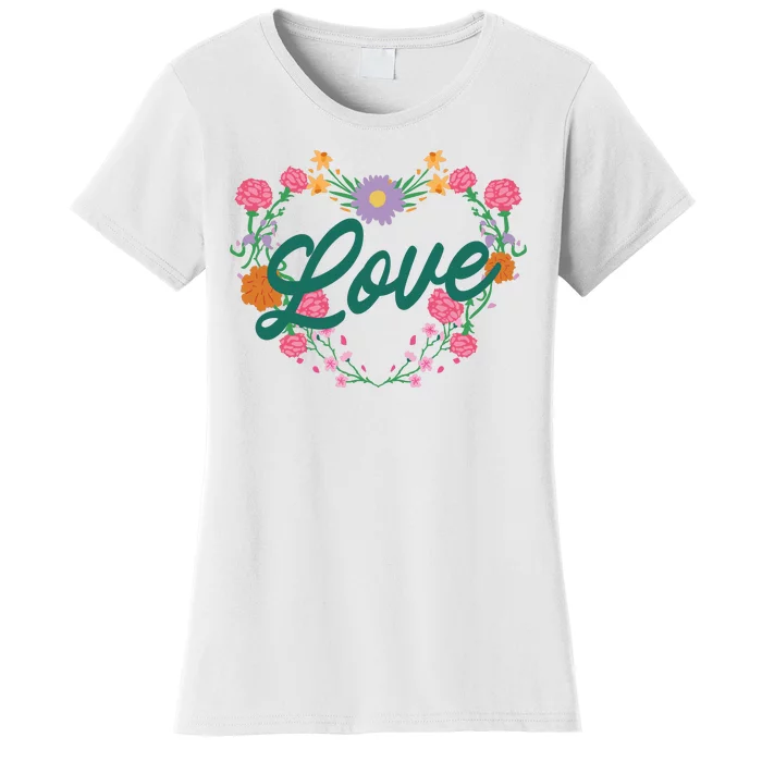 Love Floral Heart Women's T-Shirt