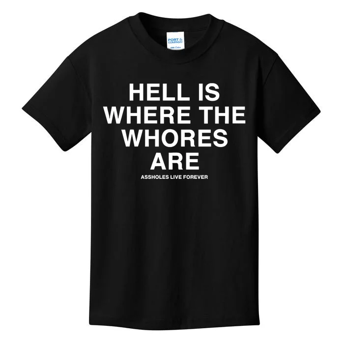 Linda Finegold Hell Is Where The Whores Are Kids T-Shirt