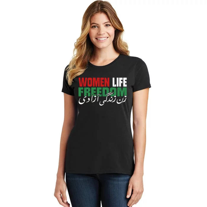 Life Freedom Iranian Feminist Zan Zendegi Azadi Women's T-Shirt