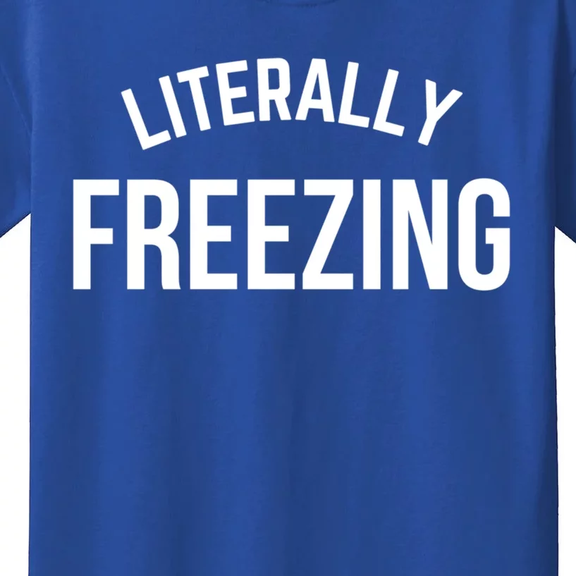 Literally Freezing I Am Literally Freezing Cold Gift Kids T-Shirt