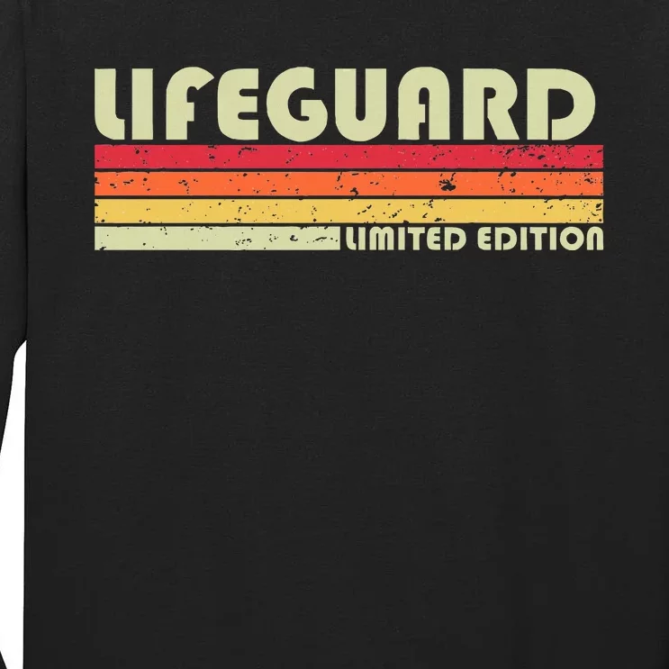 Lifeguard Funny Job Title Profession Birthday Worker Idea Tall Long Sleeve T-Shirt