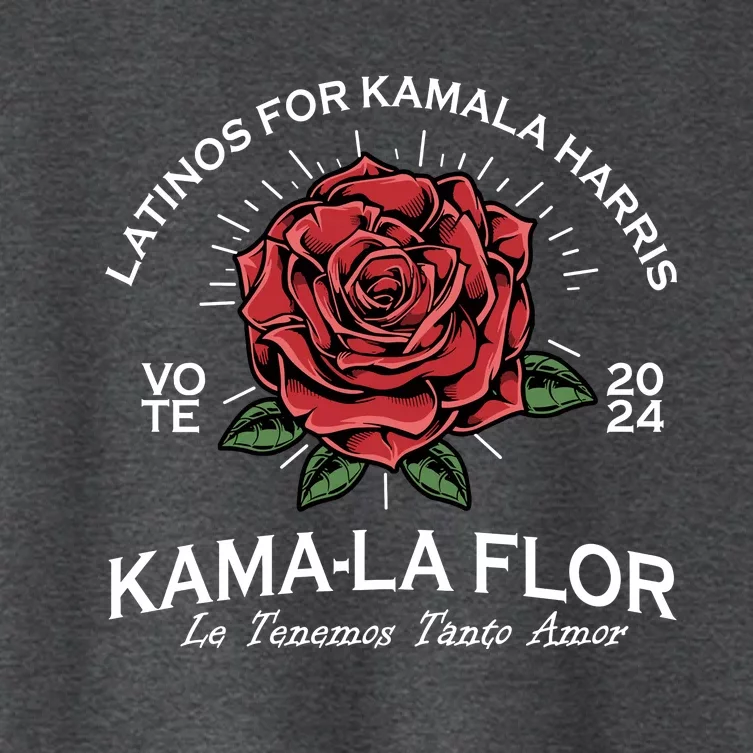 Latinos For Kamala Harris 2024 Vote Kamala Flor Le Temenos Women's Crop Top Tee