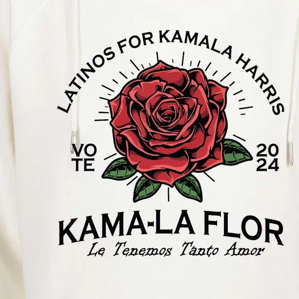 Latinos For Kamala Harris 2024 Vote Kamala Flor Le Temenos Womens Funnel Neck Pullover Hood