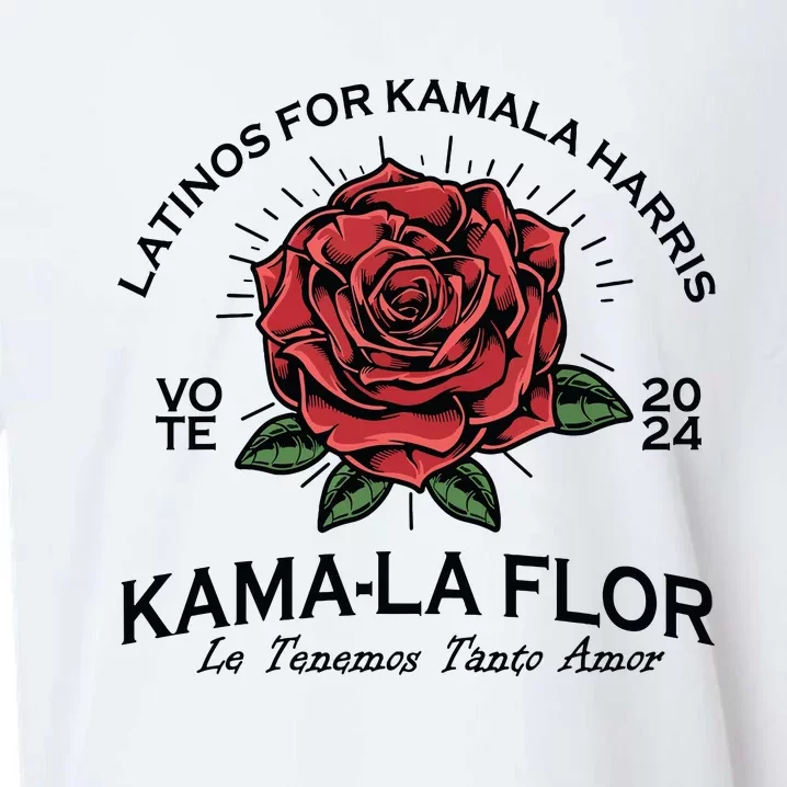 Latinos For Kamala Harris 2024 Vote Kamala Flor Le Temenos Sueded Cloud Jersey T-Shirt