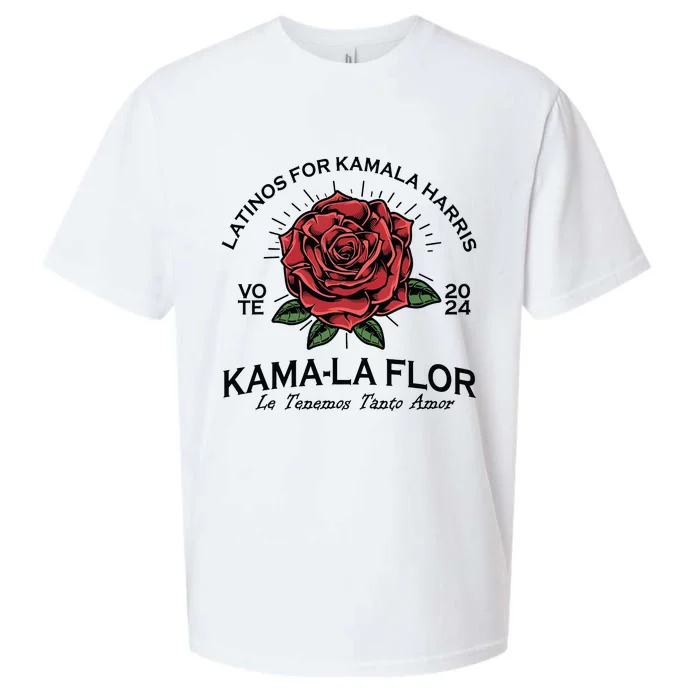 Latinos For Kamala Harris 2024 Vote Kamala Flor Le Temenos Sueded Cloud Jersey T-Shirt