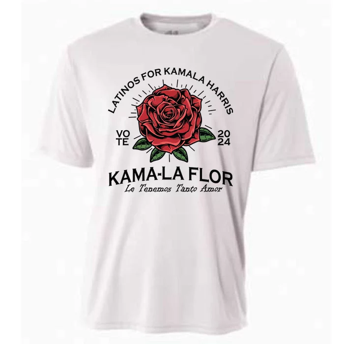 Latinos For Kamala Harris 2024 Vote Kamala Flor Le Temenos Cooling Performance Crew T-Shirt