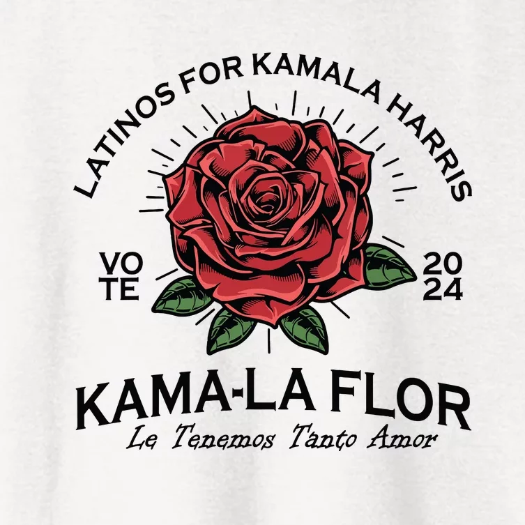 Latinos For Kamala Harris 2024 Vote Kamala Flor Le Temenos Women's Crop Top Tee