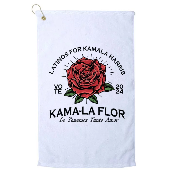 Latinos For Kamala Harris 2024 Vote Kamala Flor Le Temenos Platinum Collection Golf Towel