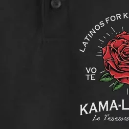 Latinos For Kamala Harris 2024 Vote Kama La Flor Le Temenos Dry Zone Grid Performance Polo