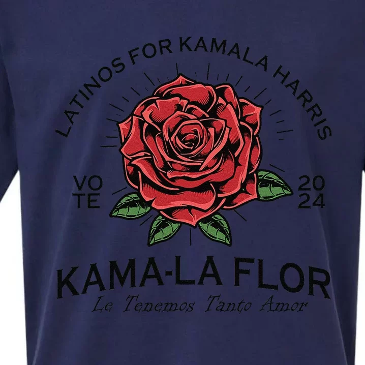 Latinos For Kamala Harris 2024 Vote Kama La Flor Le Temenos Sueded Cloud Jersey T-Shirt