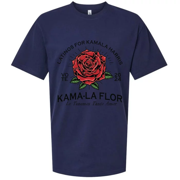 Latinos For Kamala Harris 2024 Vote Kama La Flor Le Temenos Sueded Cloud Jersey T-Shirt