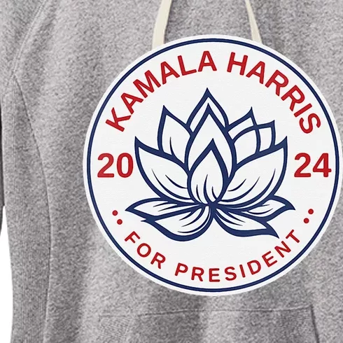 Lotus Flower Kamala Harris For President 2024 Women's Fleece Hoodie