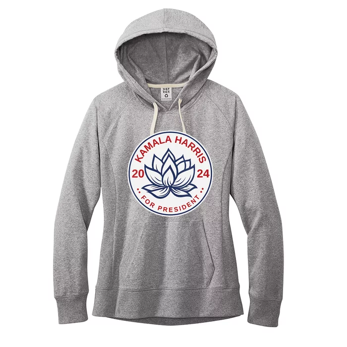 Lotus Flower Kamala Harris For President 2024 Women's Fleece Hoodie