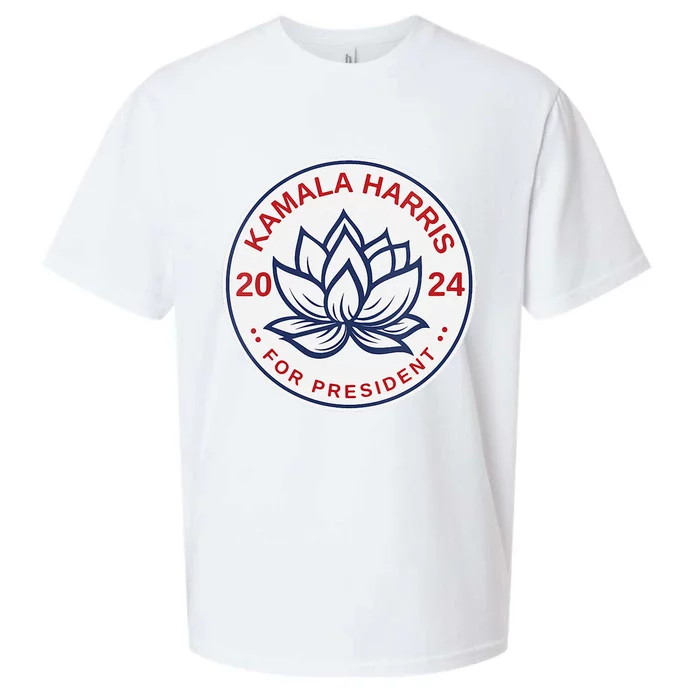 Lotus Flower Kamala Harris For President 2024 Sueded Cloud Jersey T-Shirt