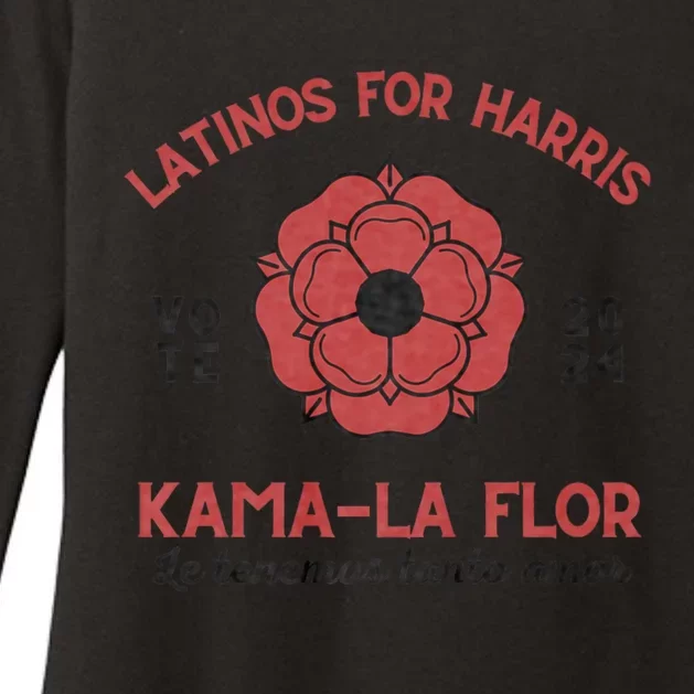 Latinos For Kamala Harris Kama La Flor 2024 Election Womens CVC Long Sleeve Shirt