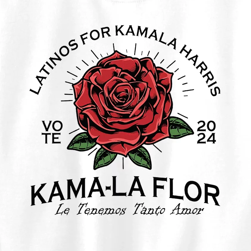 Latinos For Kamala Harris 2024 Vote Kama La Flor Le Temenos Kids Sweatshirt